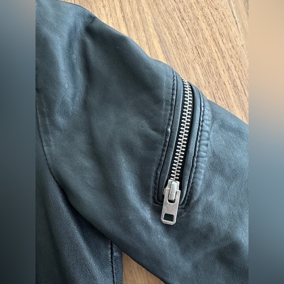 Topshop Faux Leather Biker Jacket - Picture 11 of 15